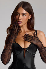 Lace Gloves in Black
