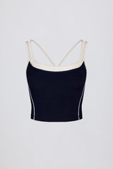 Soft Active Layered Tank Top in Classic Navy