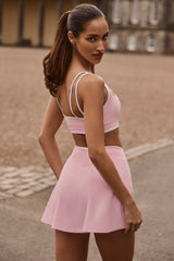 Soft Active Crossover Mini Skort in Powder Pink