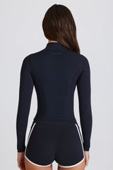 Soft Active Zip-Up Jacket in Black