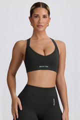 Super Sculpt Seamless Cross-Back Sports Bra in Ash