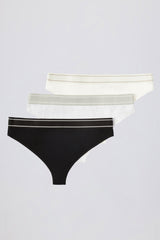 High-Waist Cheeky Briefs Bundle in Multi