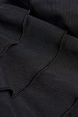 Ruffled Halterneck Bodysuit in Black