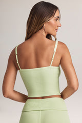 Modal Square-Neck Camisole Top in Sage Green