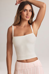 Modal Square-Neck Camisole Top in White