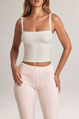 Modal Square-Neck Camisole Top in White