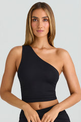 Modal One-Shoulder Top in Black