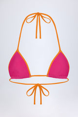 Triangle Bikini Top in Fuchsia Pink