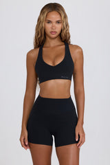 Soft Active Mini Shorts in Black