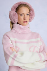 Faux-Fur Earmuffs in Powder Pink