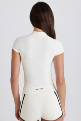 Soft Active Quarter-Zip Top in Ivory