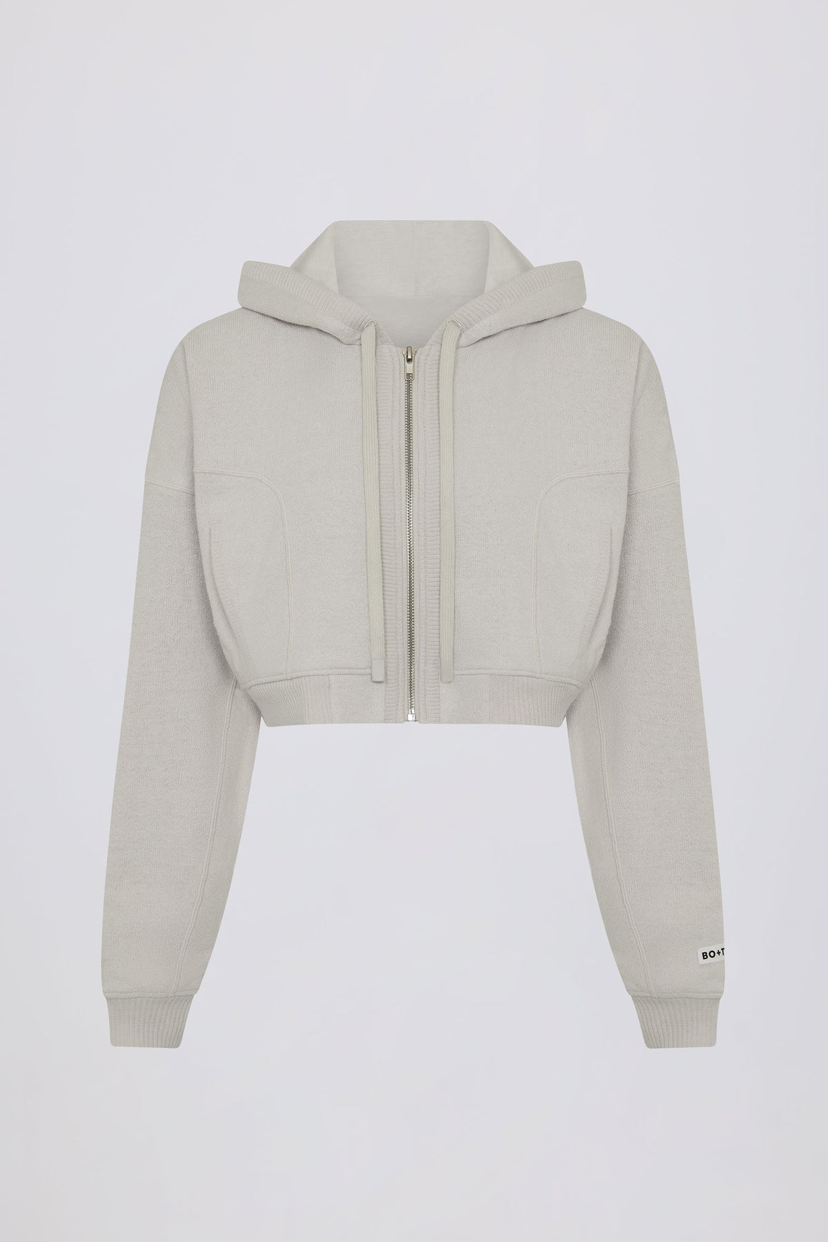 Lightweight Knit V-Neck Oversized Jumper in Light Grey