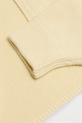 Ribbed-Knit Cropped Shrug in Lemon