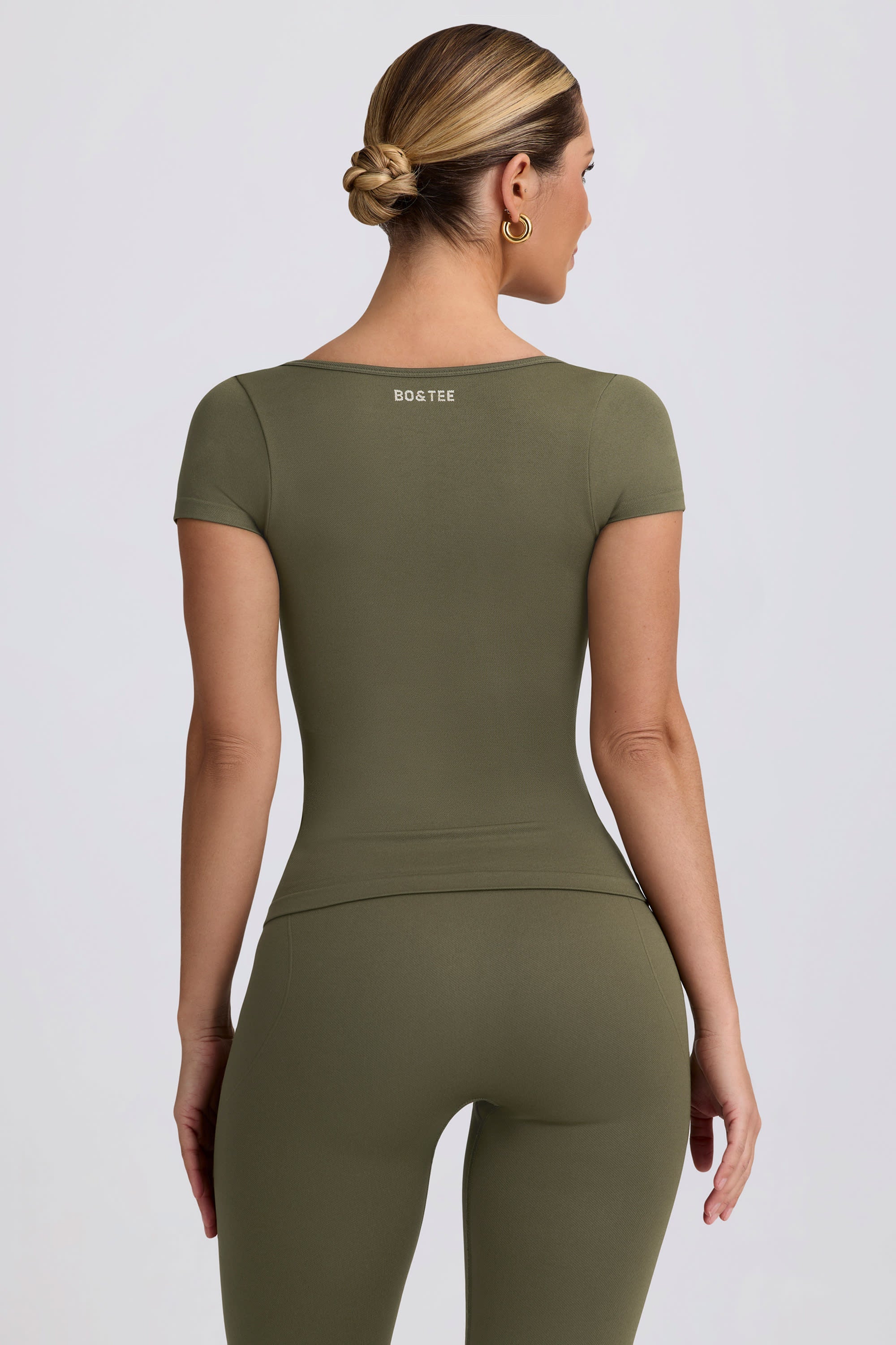 Super Sculpt Seamless T-Shirt in Light Green